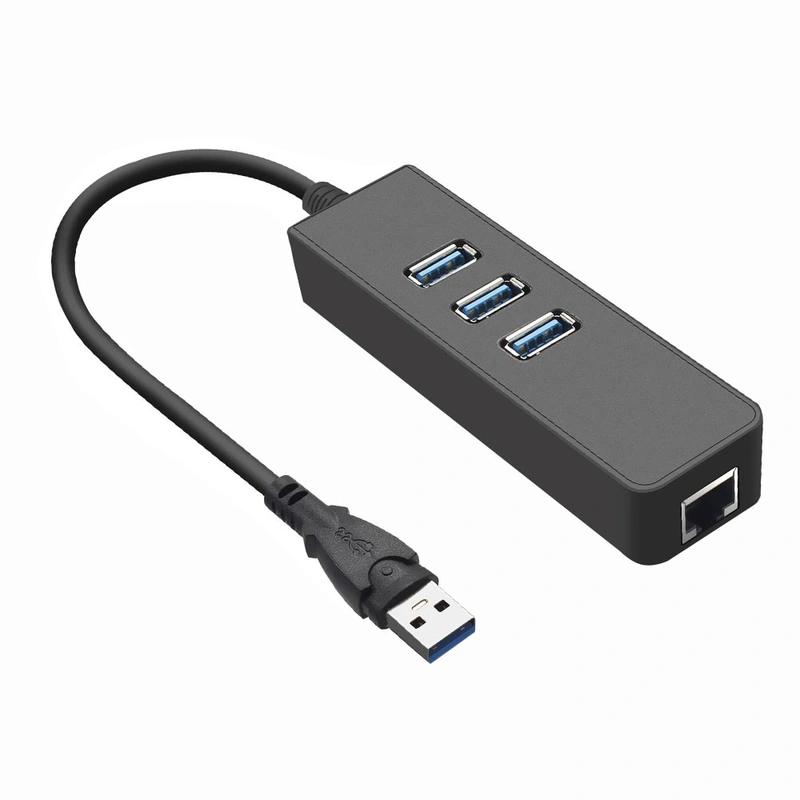Hub USB 3.0 Satellite A-HUB41 3 Portas 3 USB 3.0 RJ-45 1000Mbps - Preto - Imagem 2