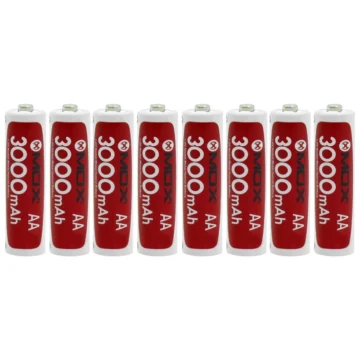 Pilha Recarregável Mox MOB8AA30 3000MAH AA - Kit com 8