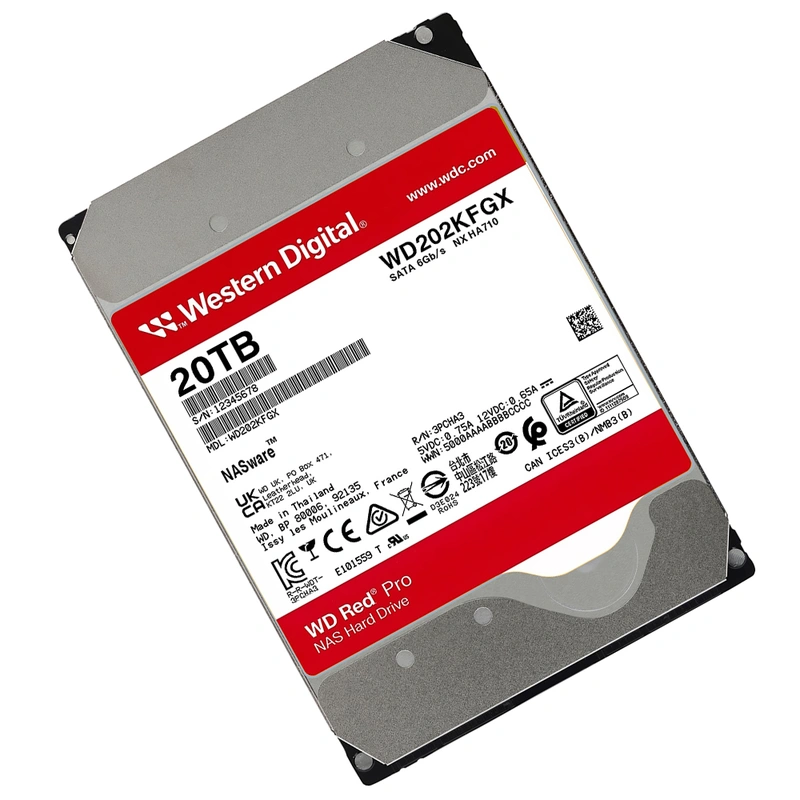 HD Western Digital 20TB WD Red Pro Nas 3.5 SATA 6Gb/s WD202KFGX - Imagem 2