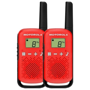 Walkie Talkie Motorola T110 FRS GMRS 16 Milhas - Preto Vermelho TALKABOUT T110