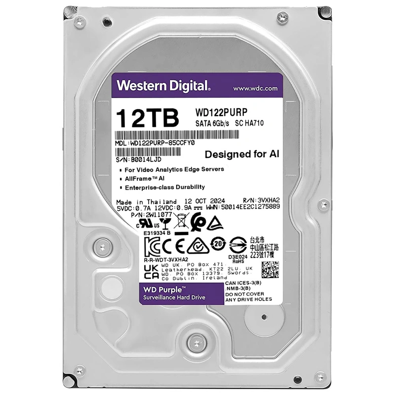 HD Western Digital 12TB WD Purple Pro 3.5 SATA WD122PURP