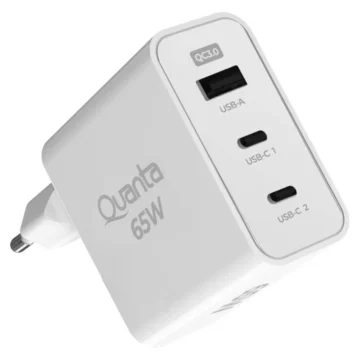 Carregador Tomada Quanta QTCRP65 USB USB-C 65W - Branco