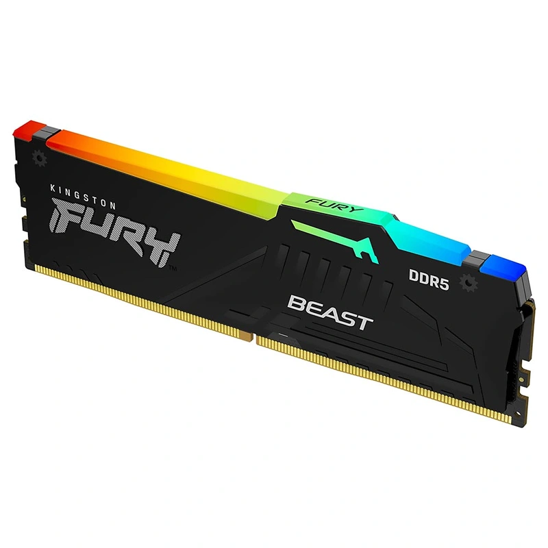 Memória RAM Kingston Fury Beast DDR5 8GB 5600MHz RGB - Preto (KF556C40BBA-8) - Imagem 2