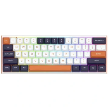 Teclado Gamer Magnético Redragon FIDD K683WBO-RGB-M USB Inglês - Branco