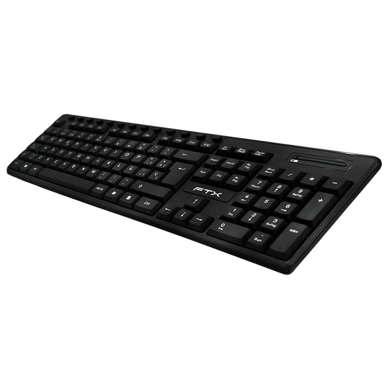 Teclado + Mouse FTX KM250 Wireless Português - Preto Windows USB Receiver - Imagem 3