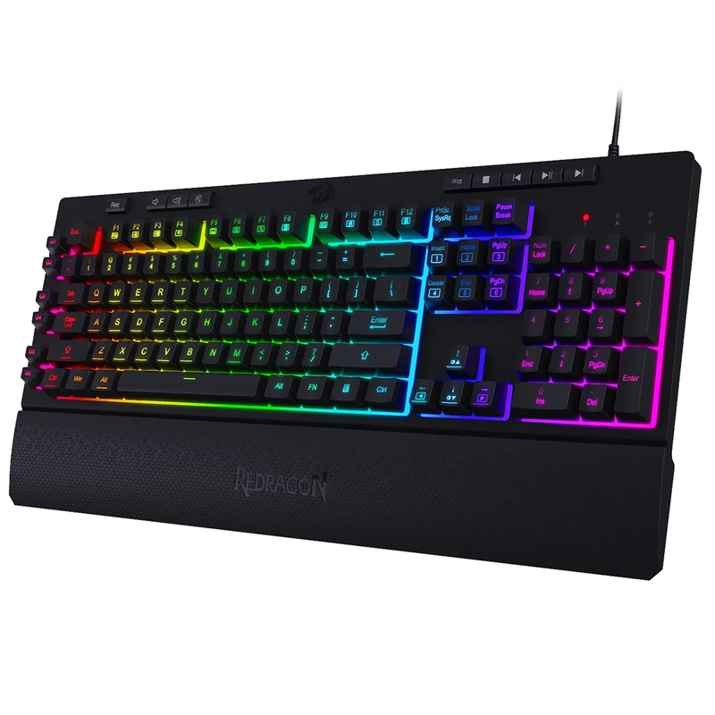 Teclado Gamer Redragon K512RGB-1 Shiva USB Inglês - Preto Com Fio - Imagem 2