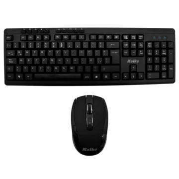 Teclado + Mouse Kolke KEK-195 Wireless Espanhol - Preto