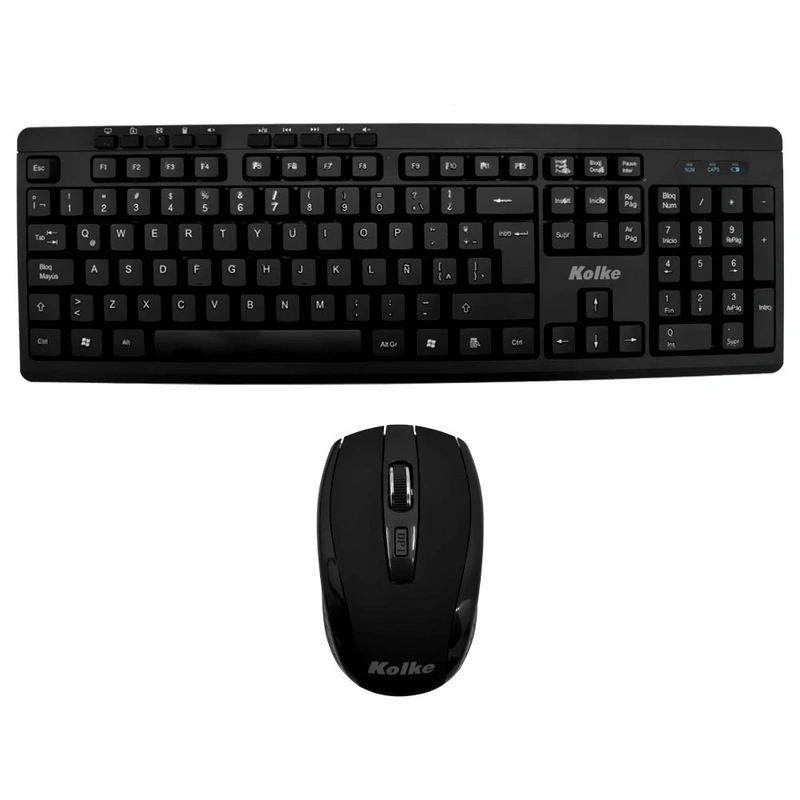 Teclado + Mouse Kolke KEK-195 Wireless Espanhol - Preto