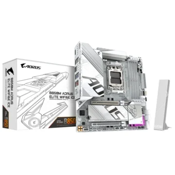 Placa Mãe Gigabyte B850M AORUS Elite Wi-Fi 6E Ice Socket AM5 DDR5 AMD B850