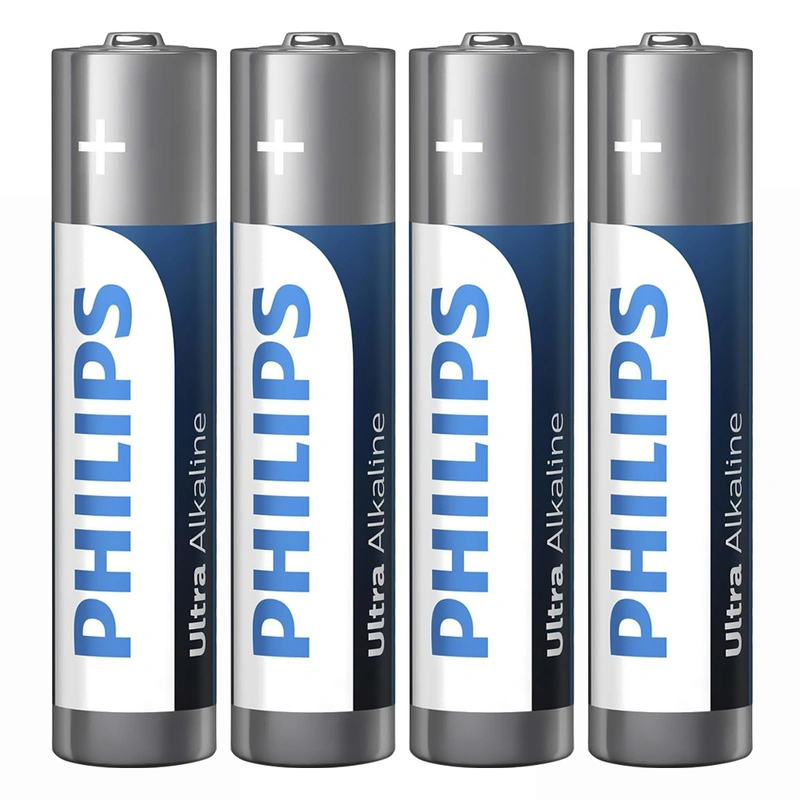 Pilhas Philips Ultra Alkaline AAA com 4 Pilas - LR03E4B97