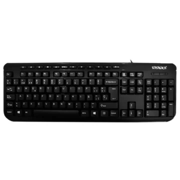 Teclado Satellite AK-833 USB Multimídia Espanhol - Preto Com fio