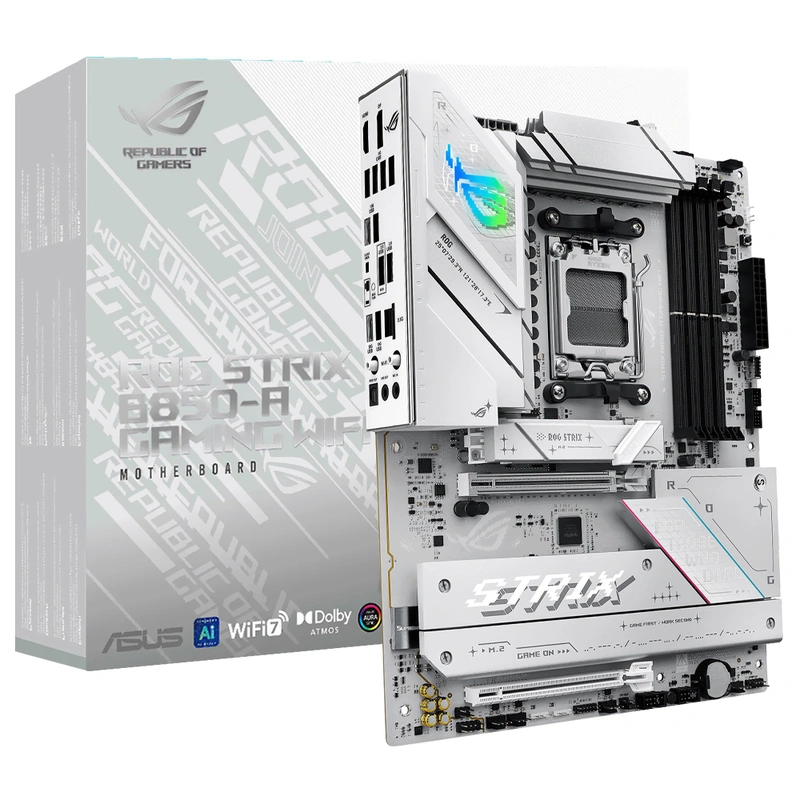 Placa Mãe ASUS ROG Strix B850-A Gaming Wi-Fi Socket AM5 DDR5 AMD B850 ATX