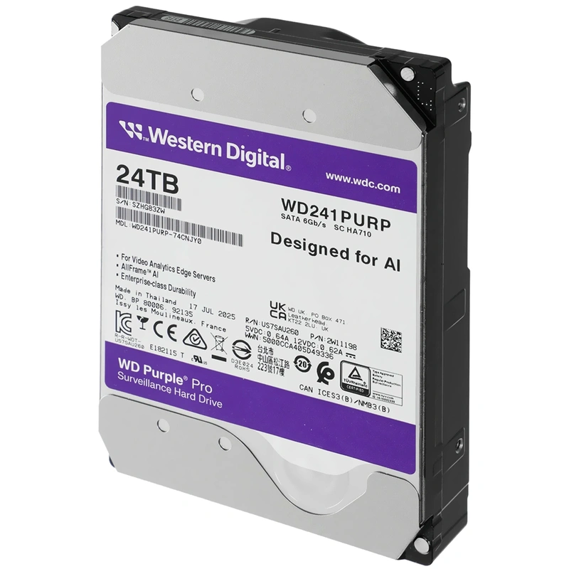 HD Western Digital 24TB WD Purple Pro AI 3.5 SATA WD241PURP - Imagem 2