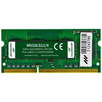 Memória RAM para Notebook Macrovip DDR3L 4GB 1600MHz - MV16LS114 SODIMM