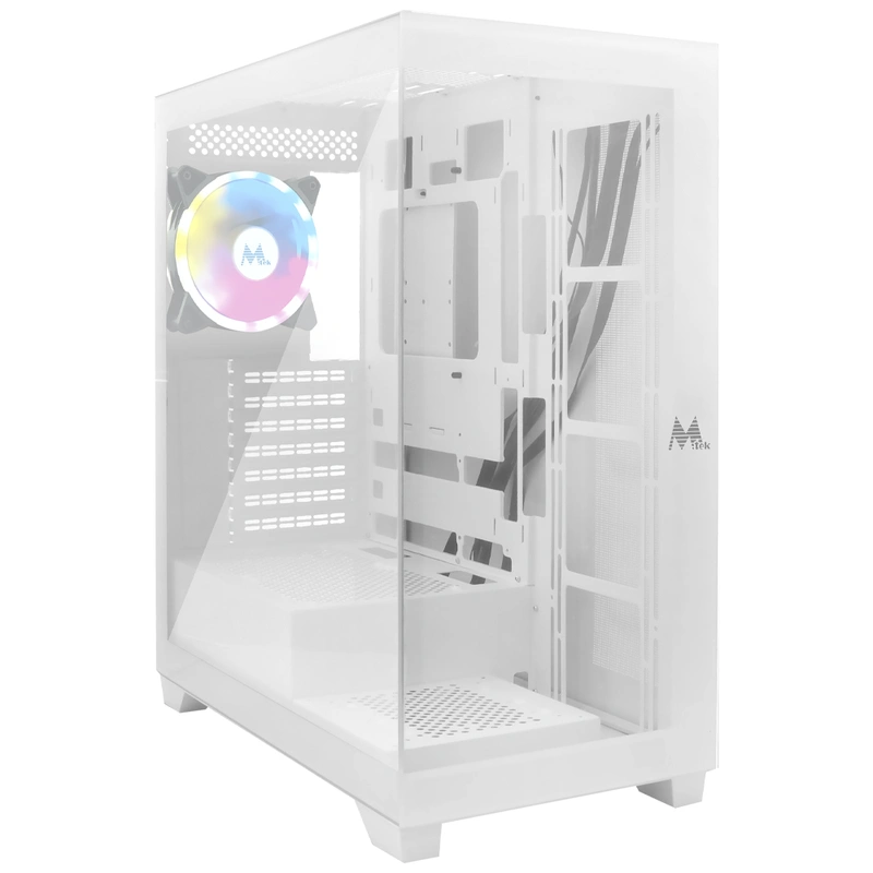 Gabinete Gamer Mtek MCG-DH80-W Mid Tower 1 Cooler RGB - Branco
