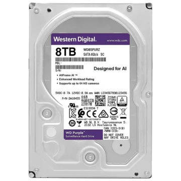 HD Western Digital 8TB WD Purple Surveillance 3.5 SATA 3 - 6Gb/s WD85PURZ
