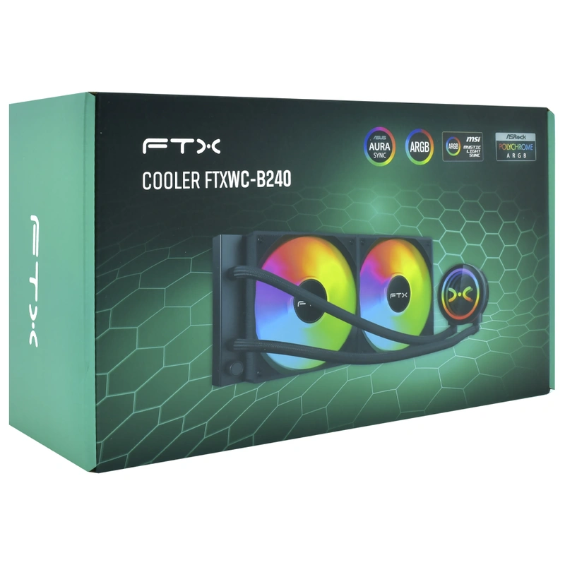 Water Cooler para Processador FTX Hydro FTXWC-B240 ARGB 240MM - Preto - Imagem 3