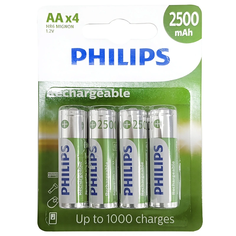 Pilhas Recarregável Philips AA com 4 Pilhas 2500MAH - R6B4RTU2597 - Imagem 3