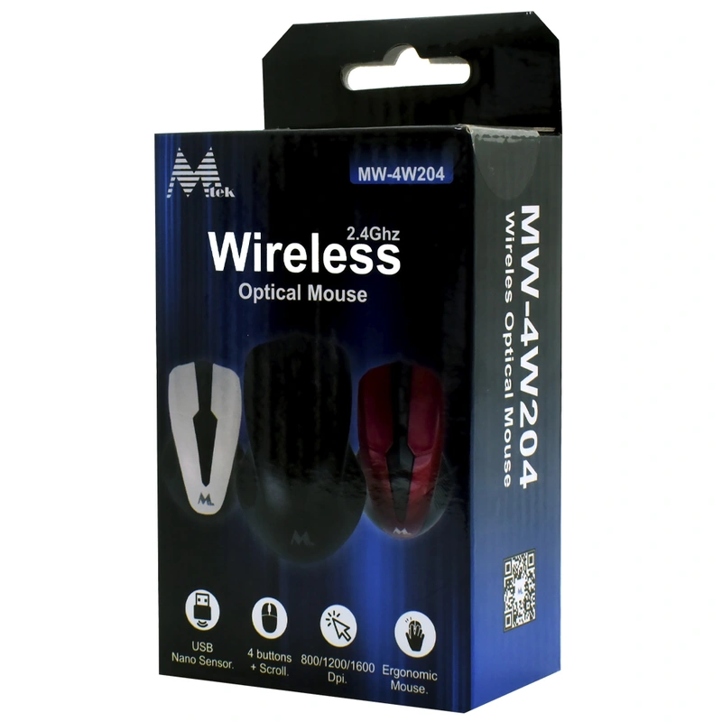 Mouse Mtek MW-4W204 Wireless - Preto USB Receiver - Imagem 3