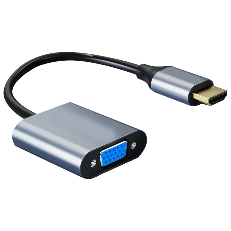 Cabo Adaptador FTX HDMI Macho para VGA Femea - Preto Cinza (CT-C160-PU31-HMVGA1-S0.15) - Imagem 2