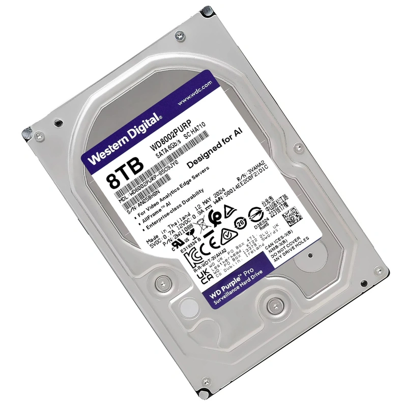 HD Western Digital 8TB WD Purple Pro 3.5 SATA 3 - 6Gb/s WD8002PURP - Imagem 2