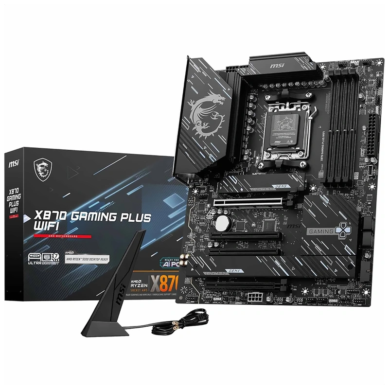 Placa Mãe MSI X870 Gaming Plus Wi-Fi Socket AM5 DDR5 AMD X870 ATX Wi-Fi 7