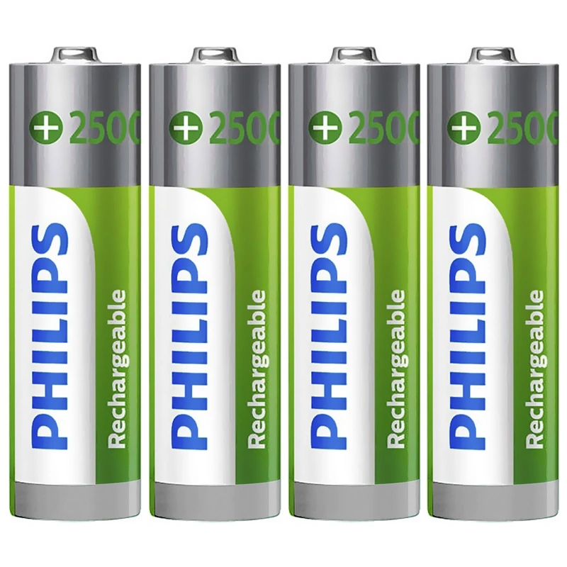 Pilhas Recarregável Philips AA com 4 Pilhas 2500MAH - R6B4RTU2597