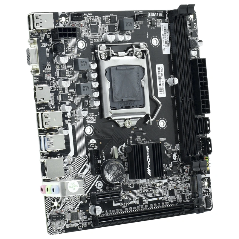 Placa Mãe Macrovip MV-B75V2 Socket LGA 1155 VGA DDR3 Intel B75 Micro ATX - Imagem 3