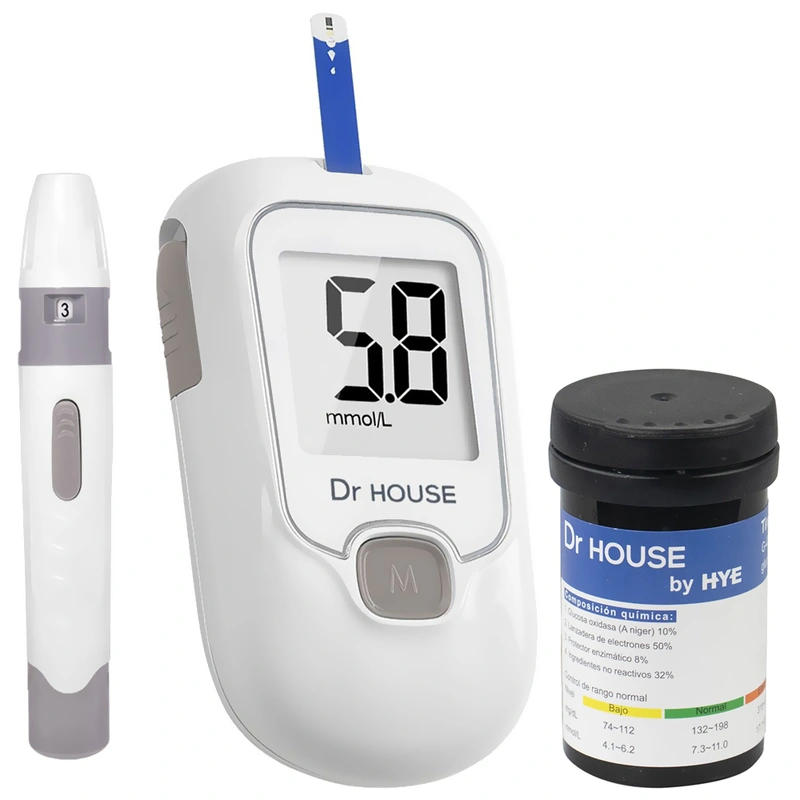 Medidor de Glicose Dr House G-425 Kit 25AG25TI - Branco Dr House G-425-1