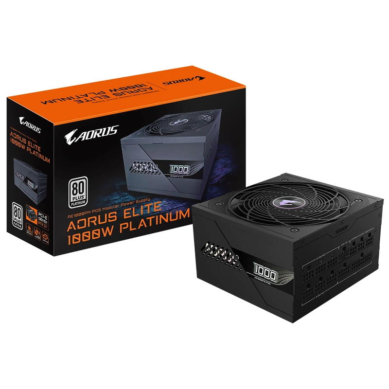 Fonte Gigabyte AORUS Elite GP-AE1000PM PG5 1000W ATX 3.1 Modular 80 Plus Platinum Bivolt