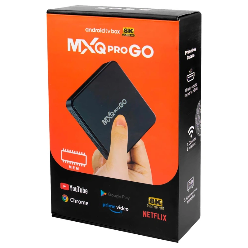 TV Box MXQ Pro Go 32GB de RAM 128GB 8K 5G - Preto Wi-Fi - Imagem 3
