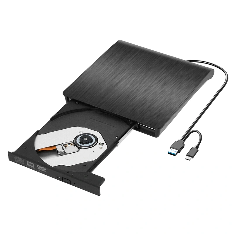 Gravador de DVD Externo POP-UP USB-C USB 3.0 - Preto - Imagem 2