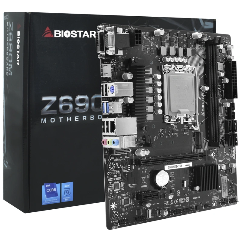 Placa Mãe Biostar Z690MX2-E D4 Socket LGA 1700 DDR4 Intel Z690 Micro ATX