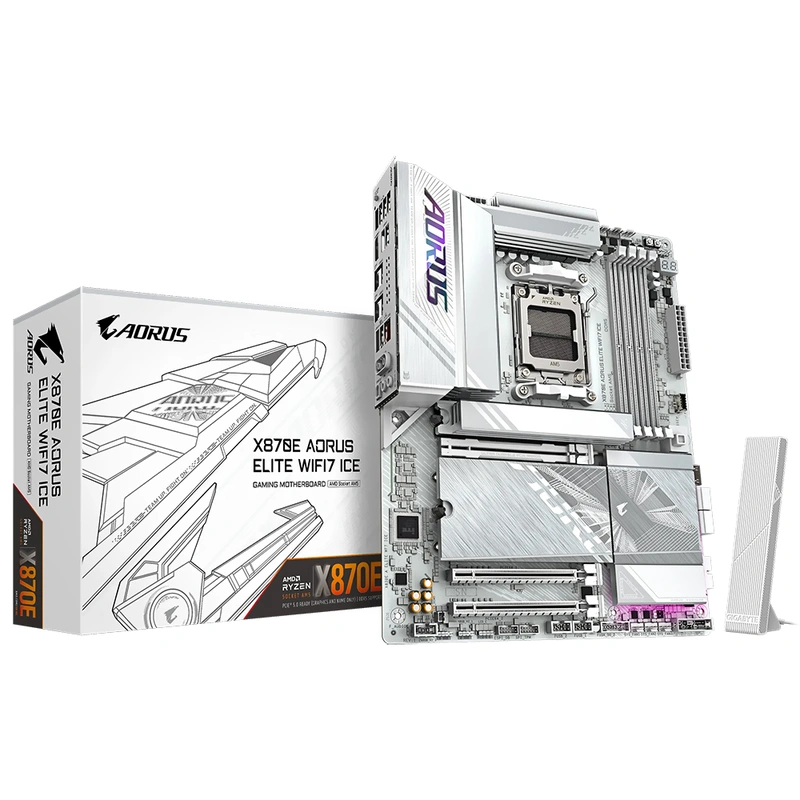 Placa Mãe Gigabyte X870E AORUS Elite Wi-Fi 7 Ice Socket AM5 DDR5 AMD X870E
