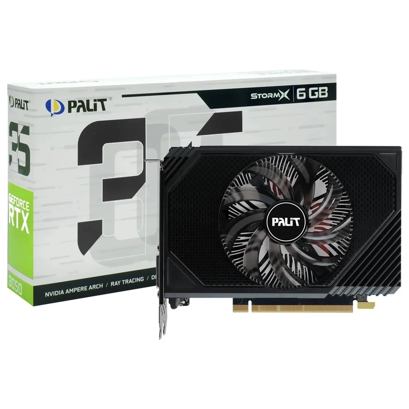 Placa de Vídeo Palit Stormx 6GB GeForce RTX3050 GDDR6 - NE63050018JE-1072F