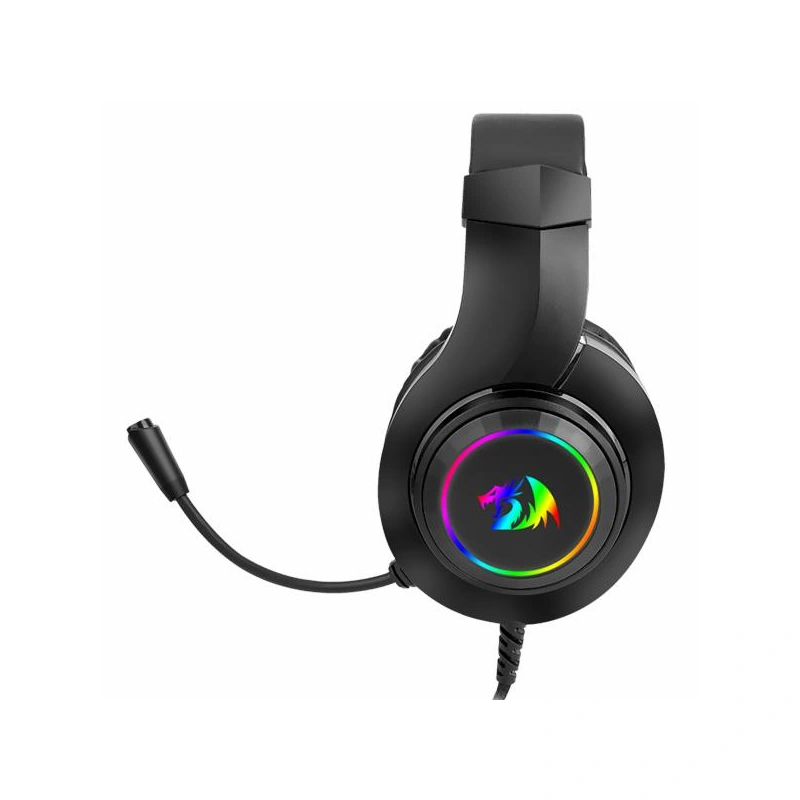 Fone Gamer Redragon H260RGB Hylas RGB Com Fio - Preto Analógico de 3.5 mm - USB - Imagem 2