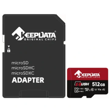 Cartão de Memória Micro SD Keepdata Rush C10 XC I U3 V30 A2 512GB - KDMSDC10U3V30A2512G