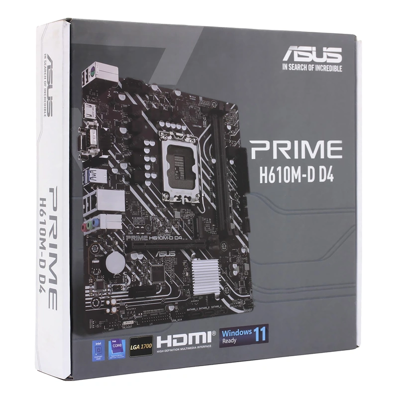 Placa Mãe ASUS Prime H610M-D D4 Socket LGA 1700 VGA DDR4 Intel H610 Micro ATX - Imagem 2