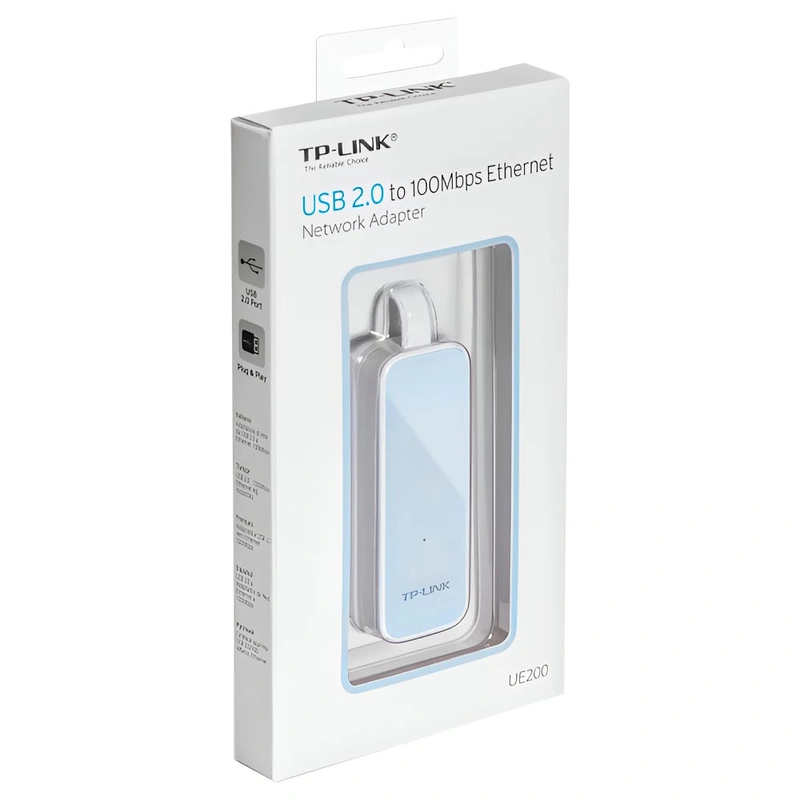 Adaptador de rede Ethernet para USB 2.0 Tp-link UE200 - Branco - Imagem 3