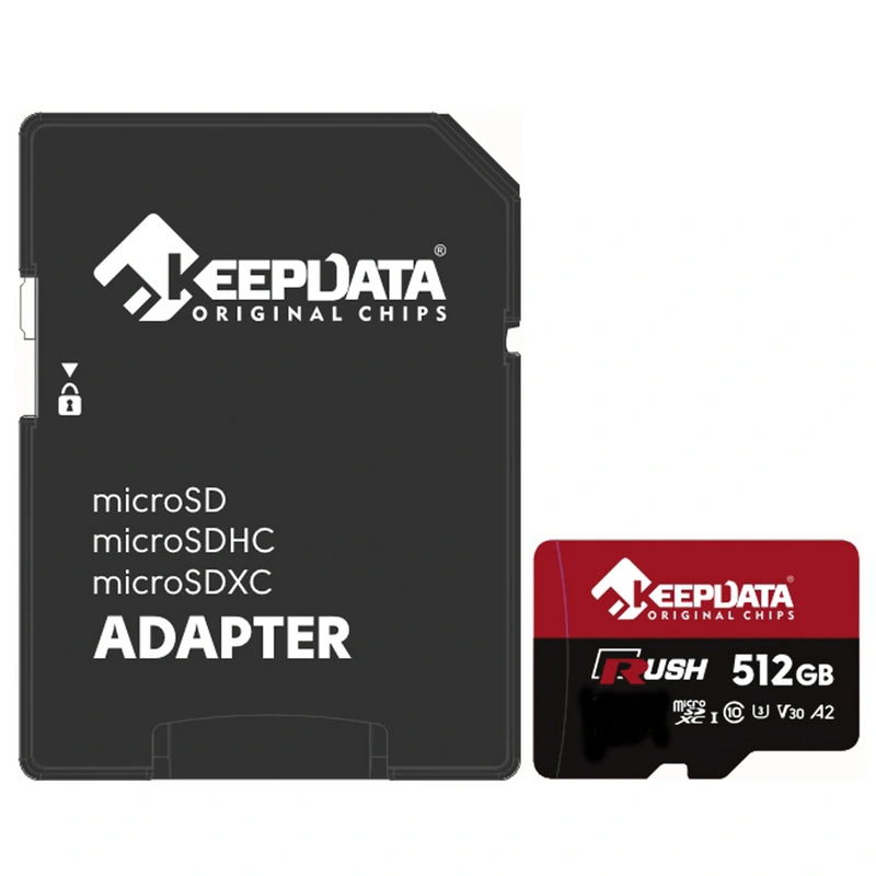 Cartão de Memória Micro SD Keepdata Rush C10 U3 V30 A2 256GB - KDMSDC10U3V30A2256G