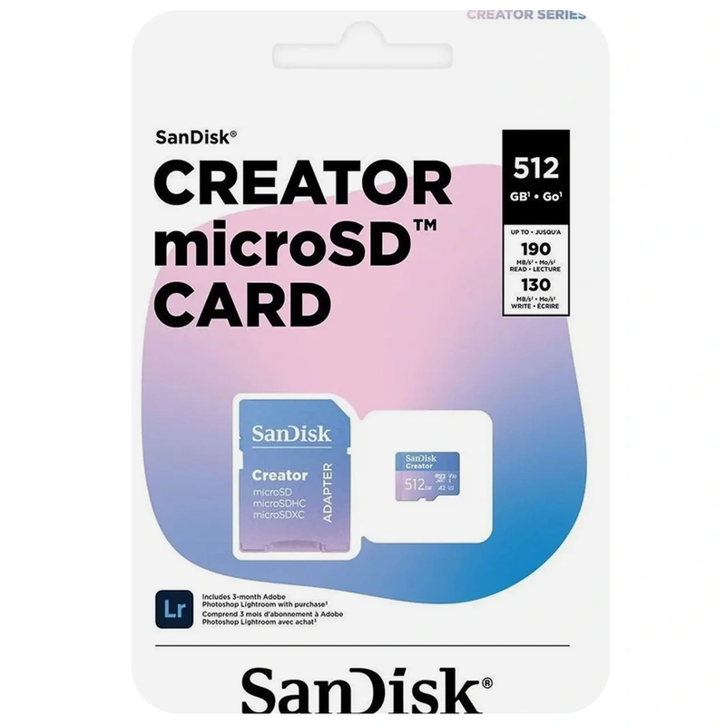 Cartão de Memória Micro SD SanDisk Creator 512GB V30 A2 U3 4K UHD - SDSQXAV-512G-GN6MS - Imagem 3