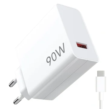 Carregador Tomada Xiaomi MDY-15-EK USB 90W - Branco + Cabo USB USB-C Padrão BR