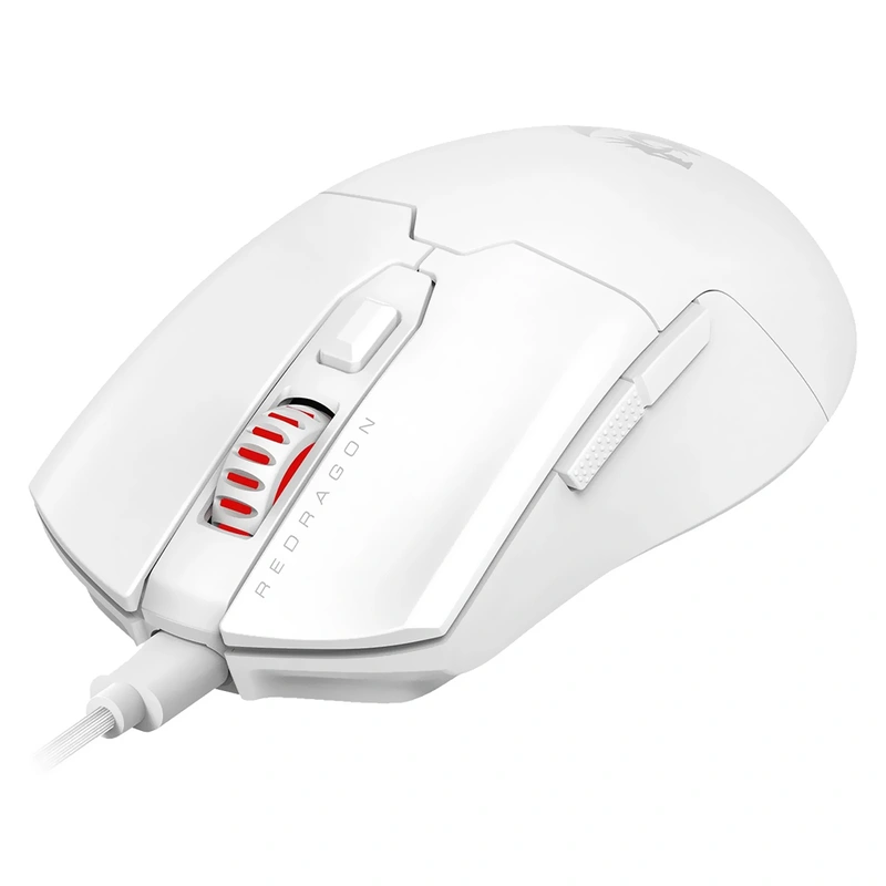 Mouse Gamer Redragon M995W Fyzu USB - Branco Fyzu M995W Com Fio - Imagem 2
