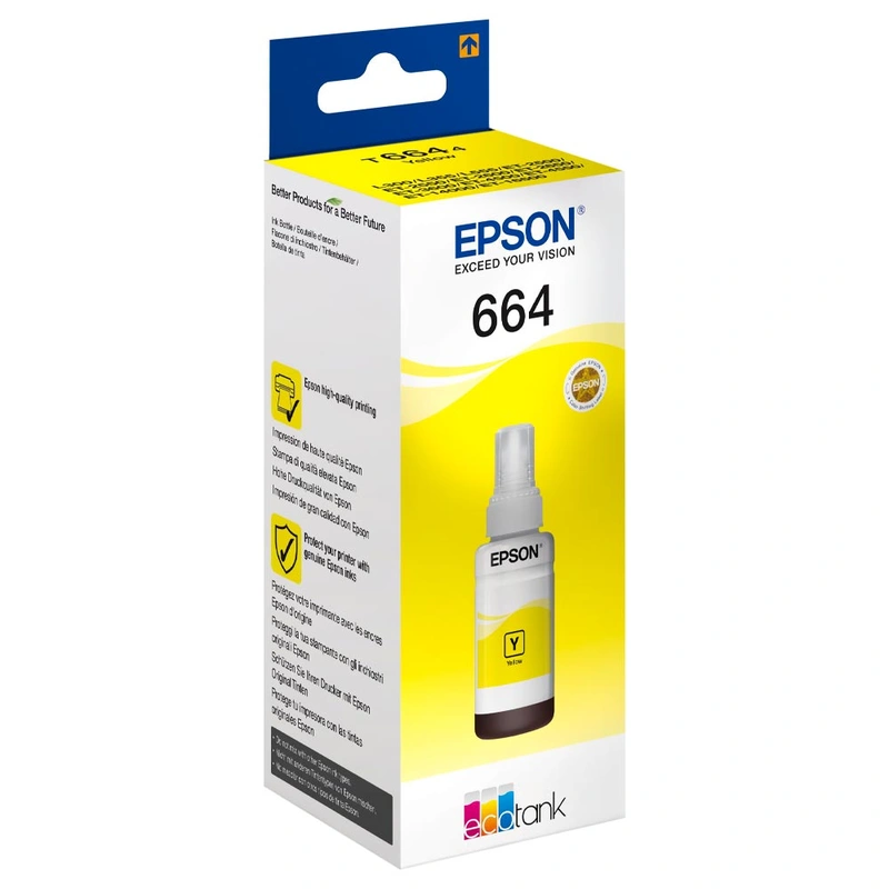 Cartucho de Tinta Epson T664420 - Amarelo Epson: L110 / L200 / L300 / L555 / L1300 - Imagem 3