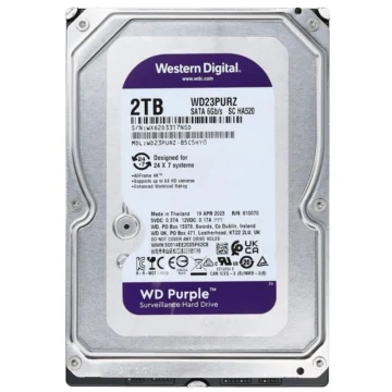 HD Western Digital 2TB WD Purple 3.5 SATA 3 - 6Gb/s WD23PURZ