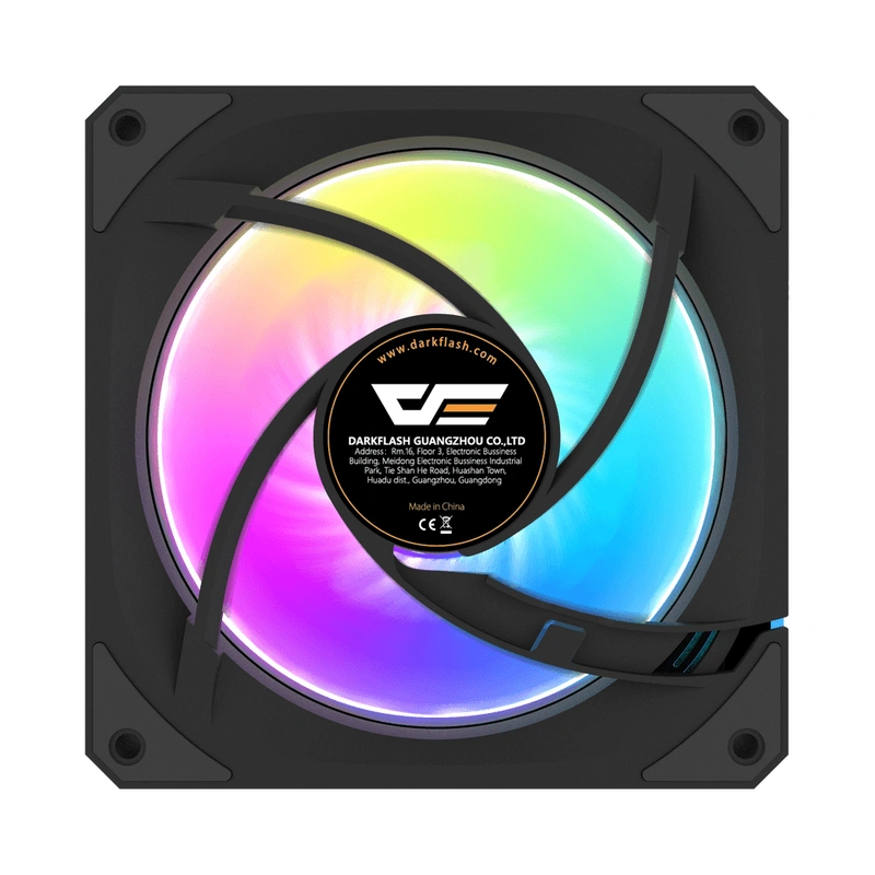 Cooler para Gabinete darkFlash INF24T PWM 12X12 ARGB Preto - Kit com 3 - Imagem 3