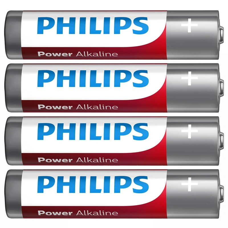 Pilhas Philips Alkaline Power AAA com 4 Pilhas - LR03P4B97 Power Alkaline AAA - Imagem 2