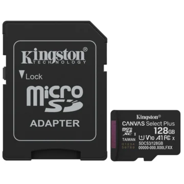 Cartão de Memória Micro SD Kingston Canvas Select Plus C10 U1 V10 A1 128GB - SDCS3128GB