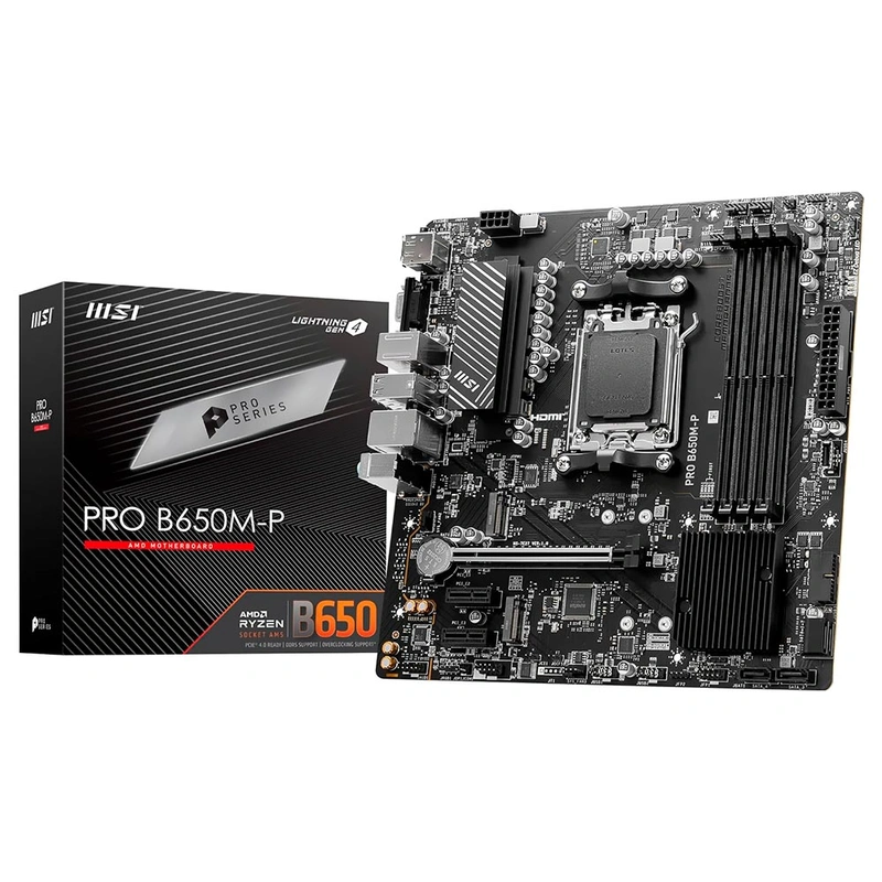 Placa Mãe MSI Pro B650M-P Socket AM5 VGA DDR5 AMD B650 Micro ATX