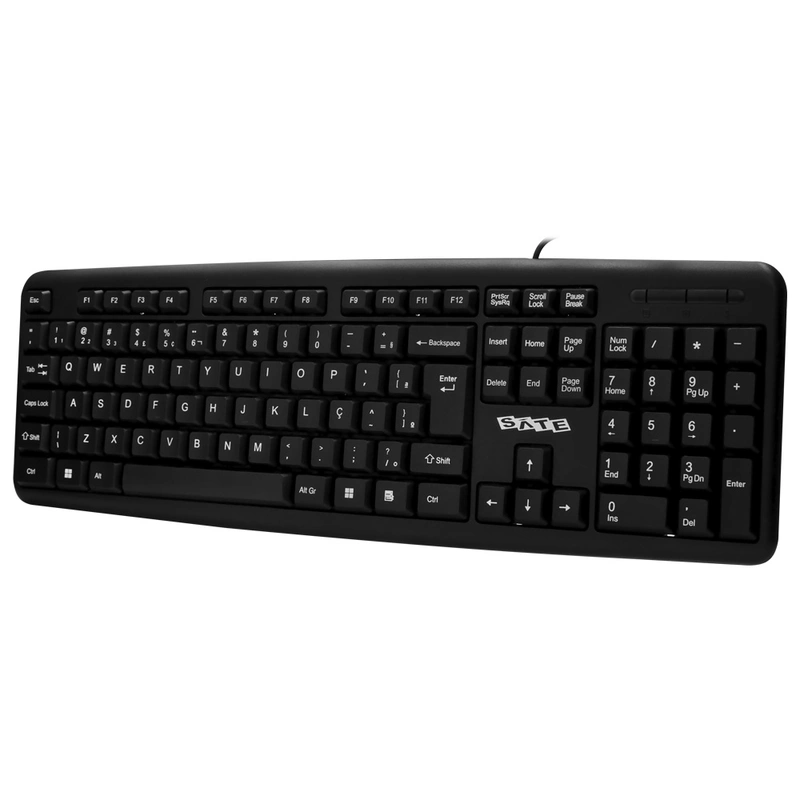 Teclado Satellite AK-951 USB Português - Preto Com fio - Imagem 2